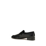 The Row Black Calf Leather Bos Taurus Slip-On Loafers
