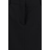 Fendi Black Wool Oves Aries Midi Skirt