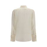 Fendi Beige Silk Pattern Shirt