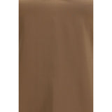 Brunello Cucinelli Brown Silk Sleeveles T-Shirt