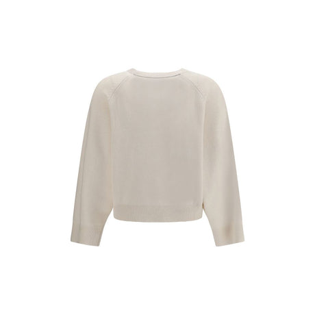 Brunello Cucinelli White Cashmere Sweater