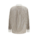 Brunello Cucinelli Beige Cotton Pattern Shirt
