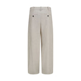 Brunello Cucinelli Beige Wool Oves Aries Dress Pants