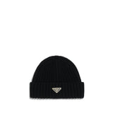 Prada Black Wool Oves Aries Beanie