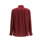 Jacob Cohen Bordeaux Silk Blouse