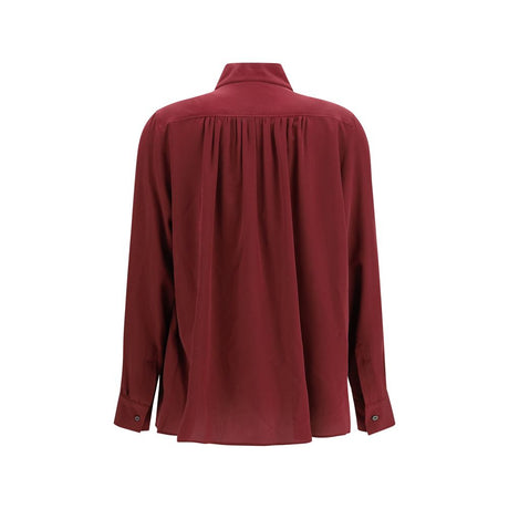 Jacob Cohen Bordeaux Silk Blouse