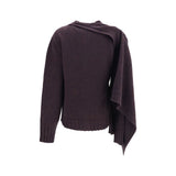 The Attico Brown Wool Oves Aries Cardigan