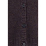 The Attico Brown Wool Oves Aries Cardigan
