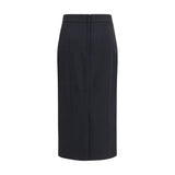 Dolce & Gabbana Black Wool Oves Aries Long Skirt