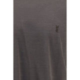 Saint Laurent Brown Silk T-Shirt