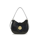 Versace Black Calf Leather Bos Taurus Shoulder Bag
