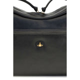 Vivienne Westwood Black Calf Leather Bos Taurus Shoulder Bag