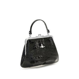 Vivienne Westwood Black Calf Leather Bos Taurus Shoulder Bag