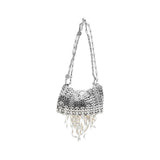 Rabanne Silver Stainless Steel Shoulder Bag