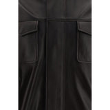 Dolce & Gabbana Brown Lamb Ovis Aries Aries Leather Jacket
