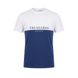 Trussardi Beachwear Blue Cotton Men T-Shirt