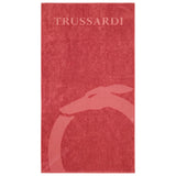 Trussardi Beachwear Red Cotton Men Swim Towel