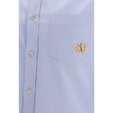 Valentino Garavani Blue Cotton Dress Shirt