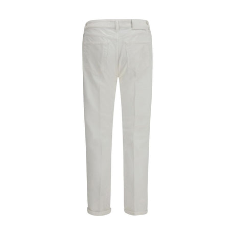 PT Torino White Cotton Slim Fit Jeans