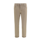PT Torino Beige Cotton Slim Fit Jeans