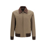 Prada Brown Cotton Full-Length Jacket