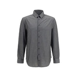 Giorgio Armani Gray Cotton Pattern Shirt