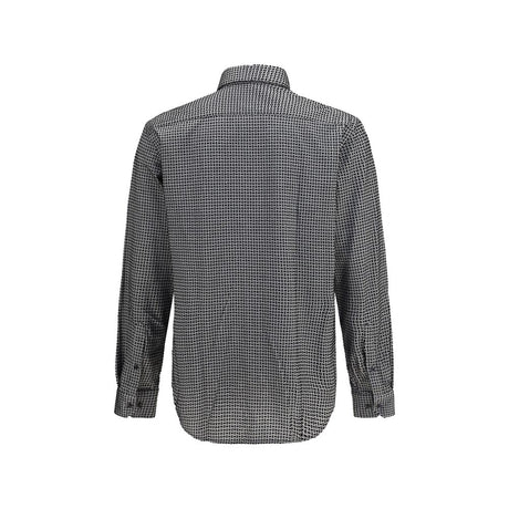 Giorgio Armani Gray Cotton Pattern Shirt