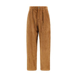 Kristina Ti Brown Cotton Casual Pants