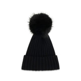 Moncler Black Wool Oves Aries Beanie