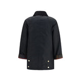 Barbour Black Cotton Full-Length Jacket