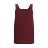 Miu Miu Bordeaux Linen Casual Dress