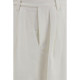 Brunello Cucinelli White Viscose Long Skirt