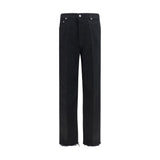 Rick Owens Black Cotton Flared Jeans