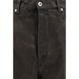 Rick Owens Bicolor Cotton Flared Jeans