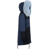 Mr&Mrs Italy Blue Cotton Women's Jacket