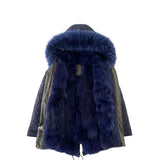 Mr&Mrs Italy Blue Cotton Women's Jacket