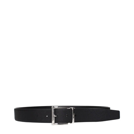 Prada Black Leather Regular Belt