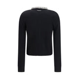 PINKO Black Wool Oves Aries Cardigan