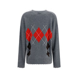 PINKO Gray Wool Oves Aries Cardigan