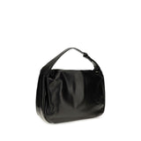 Brunello Cucinelli Black Calf Leather Bos Taurus Shoulder Bag