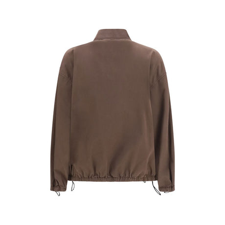Miu Miu Brown Cotton Full-Length Jacket