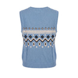 Trussardi Jeans Blue Nylon Women Sweater Vest