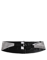 Dolce & Gabbana Gray Men 100% Silk Belt Waist Cummerbund