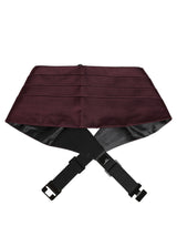 Dolce & Gabbana Maroon Men 100% Silk Belt Waist Cummerbund
