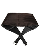 Dolce & Gabbana Dark Brown 100% Silk Belt Waist Cummerbund