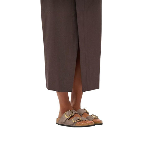 Birkenstock Gray Synthetic Flat Sandals
