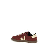 Veja Bordeaux Suede Leather Low Top Sneakers