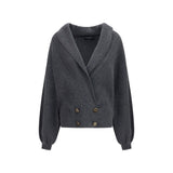 Dolce & Gabbana Gray Wool Oves Aries Cardigan