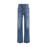 Brunello Cucinelli Blue Cotton Relaxed Fit Jeans
