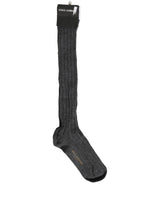 Dolce & Gabbana Gray Wool Blend Over The Calf Accessory Socks